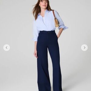SPANX Navy Wide-Leg Women's Trousers
